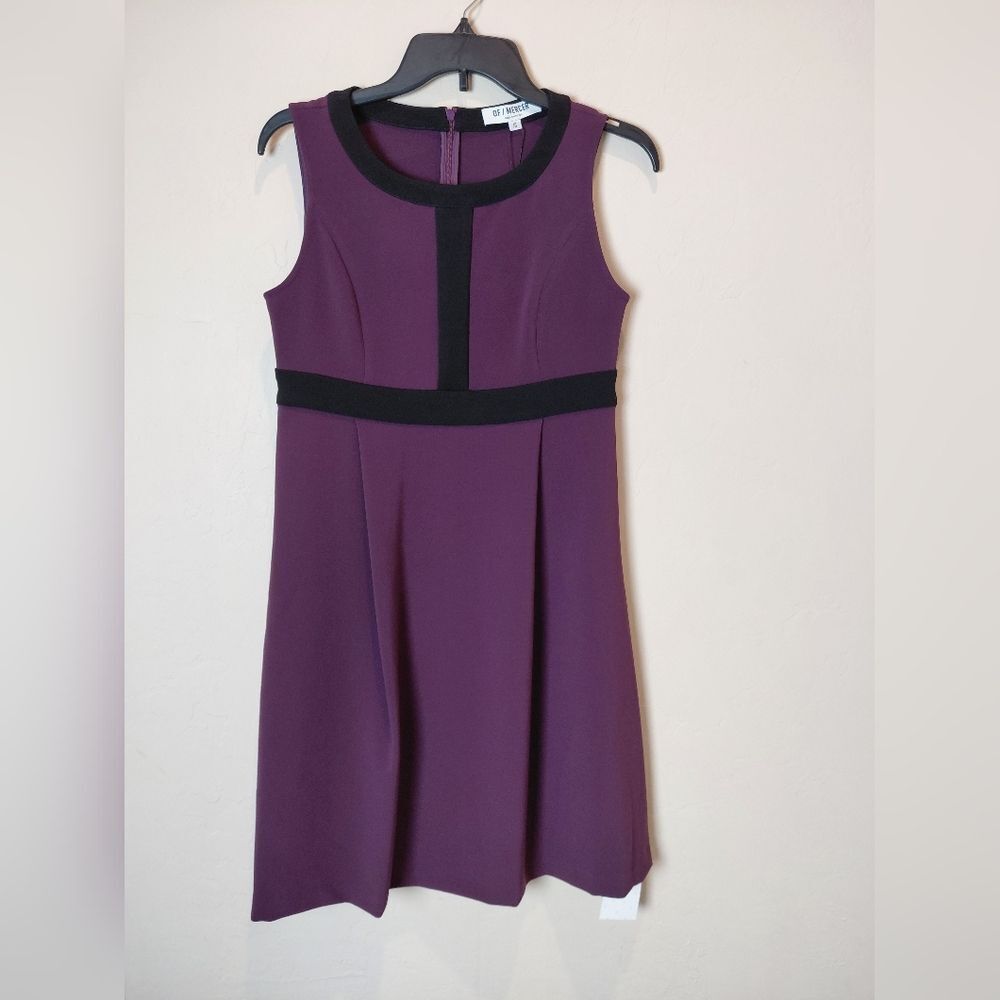 Of/ Mercer Plum and Black Dress Size Small NWT With Pockets New York Pleated